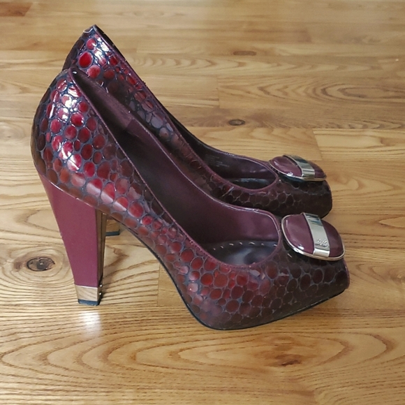 BCBGirls Open-Toe Platform Heels - Picture 2 of 6
